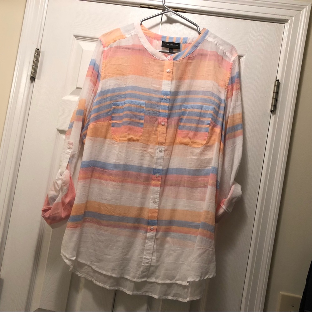 NWT Lane Bryant Spring button down